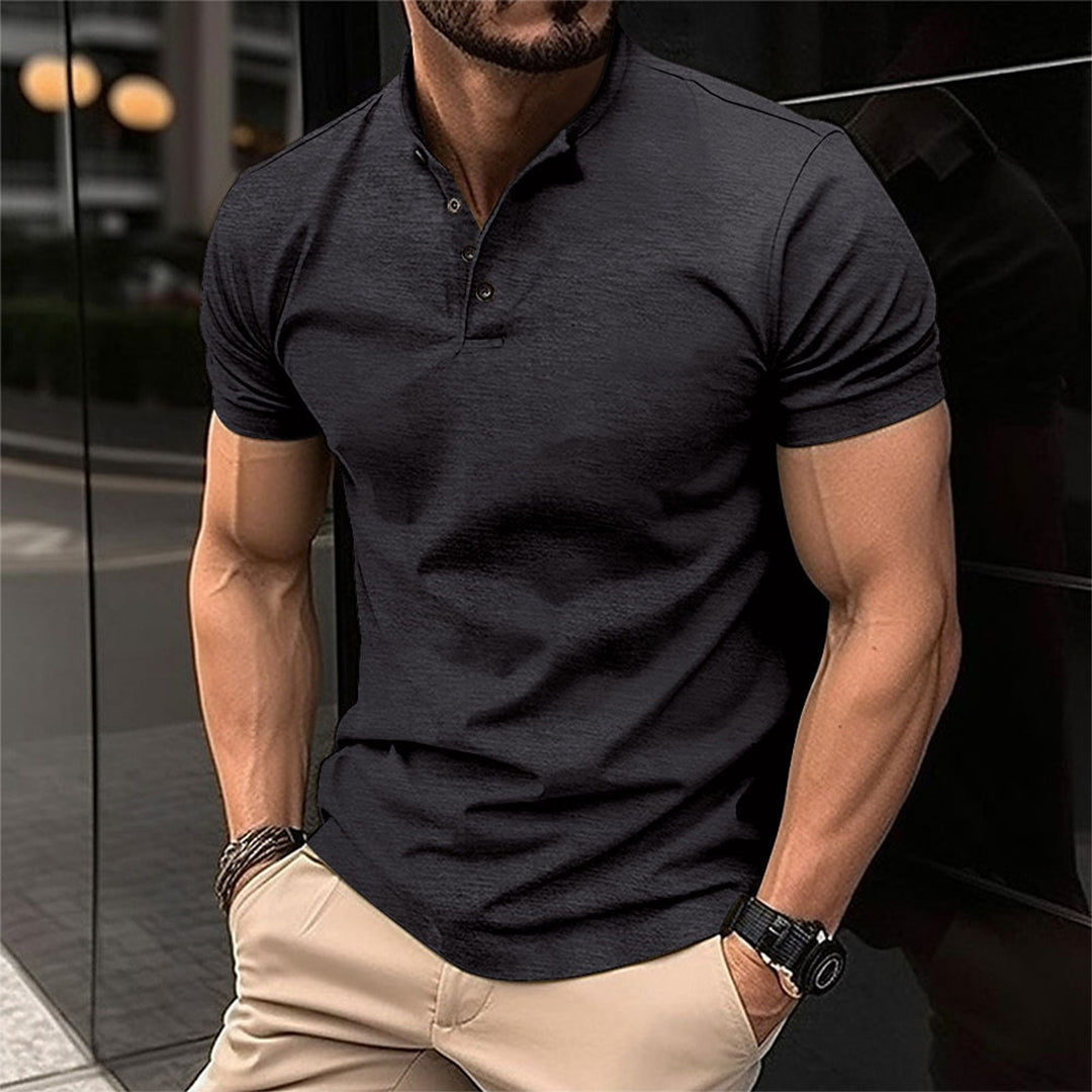 Elite Musclefit Polo met Knoopsluiting