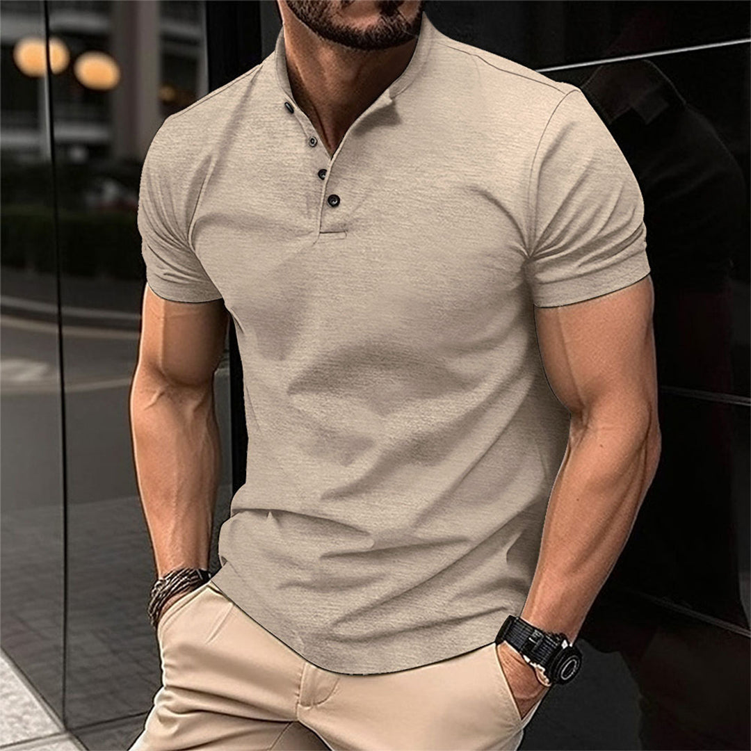 Elite Musclefit Polo met Knoopsluiting