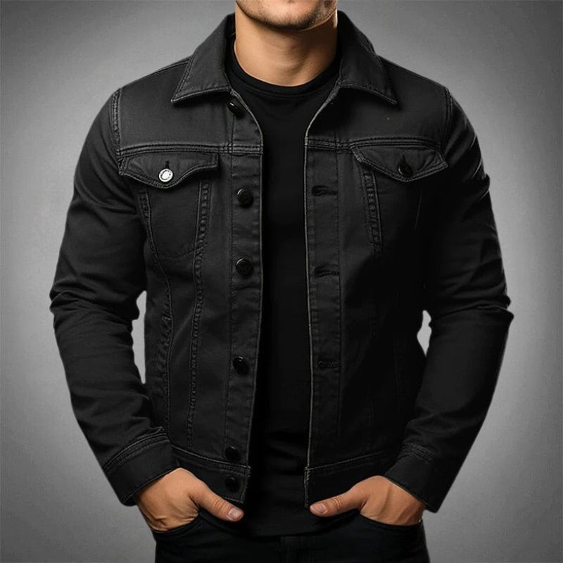 Modern Heren Denim Jack – Stijlvol en Duurzaam voor Elke Gelegenheid
