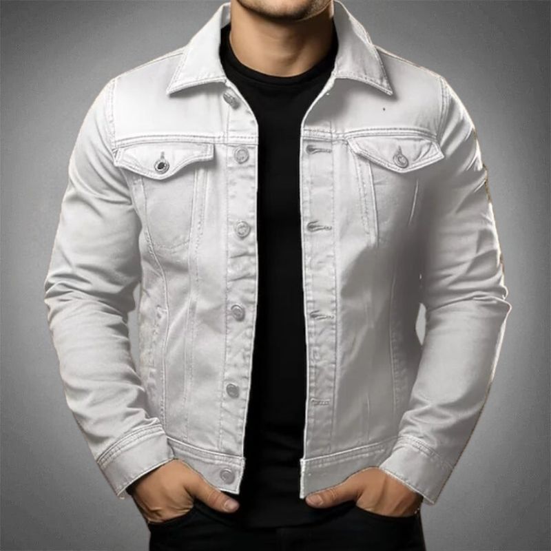 Modern Heren Denim Jack – Stijlvol en Duurzaam voor Elke Gelegenheid