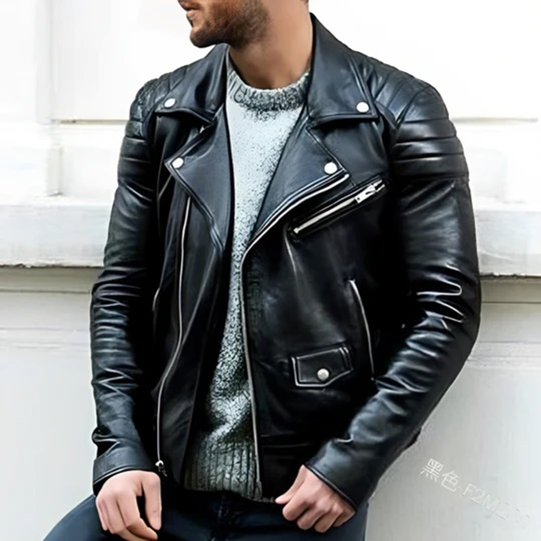Charles - Leren Bikerjas