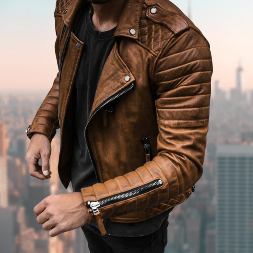 Charles - Leren Bikerjas