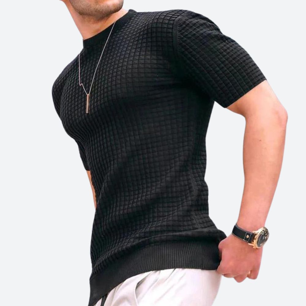 Grego | 3D Wafel casual t-shirt