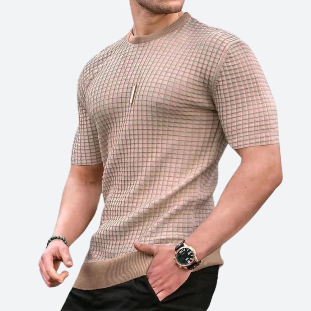 Grego | 3D Wafel casual t-shirt