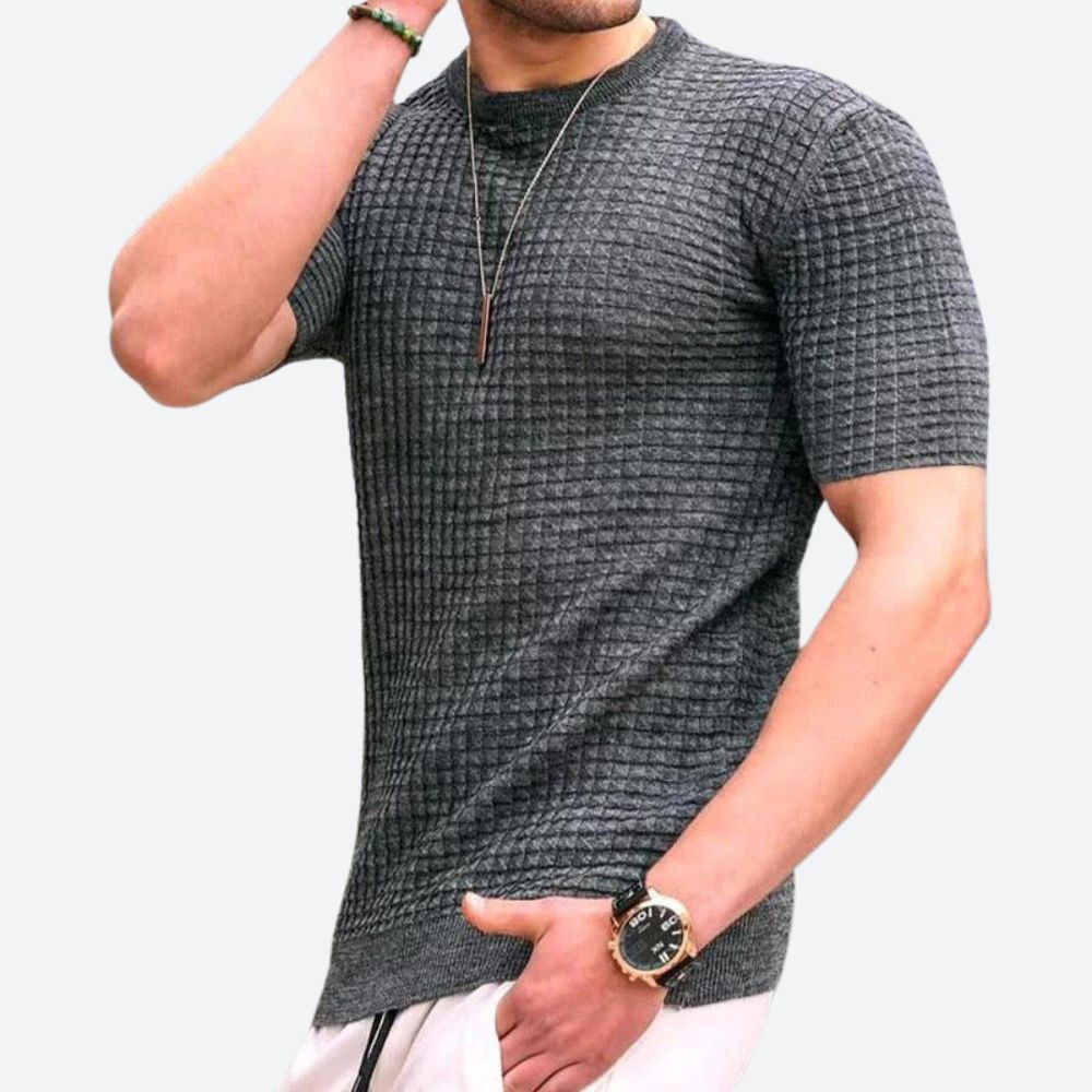 Grego | 3D Wafel casual t-shirt