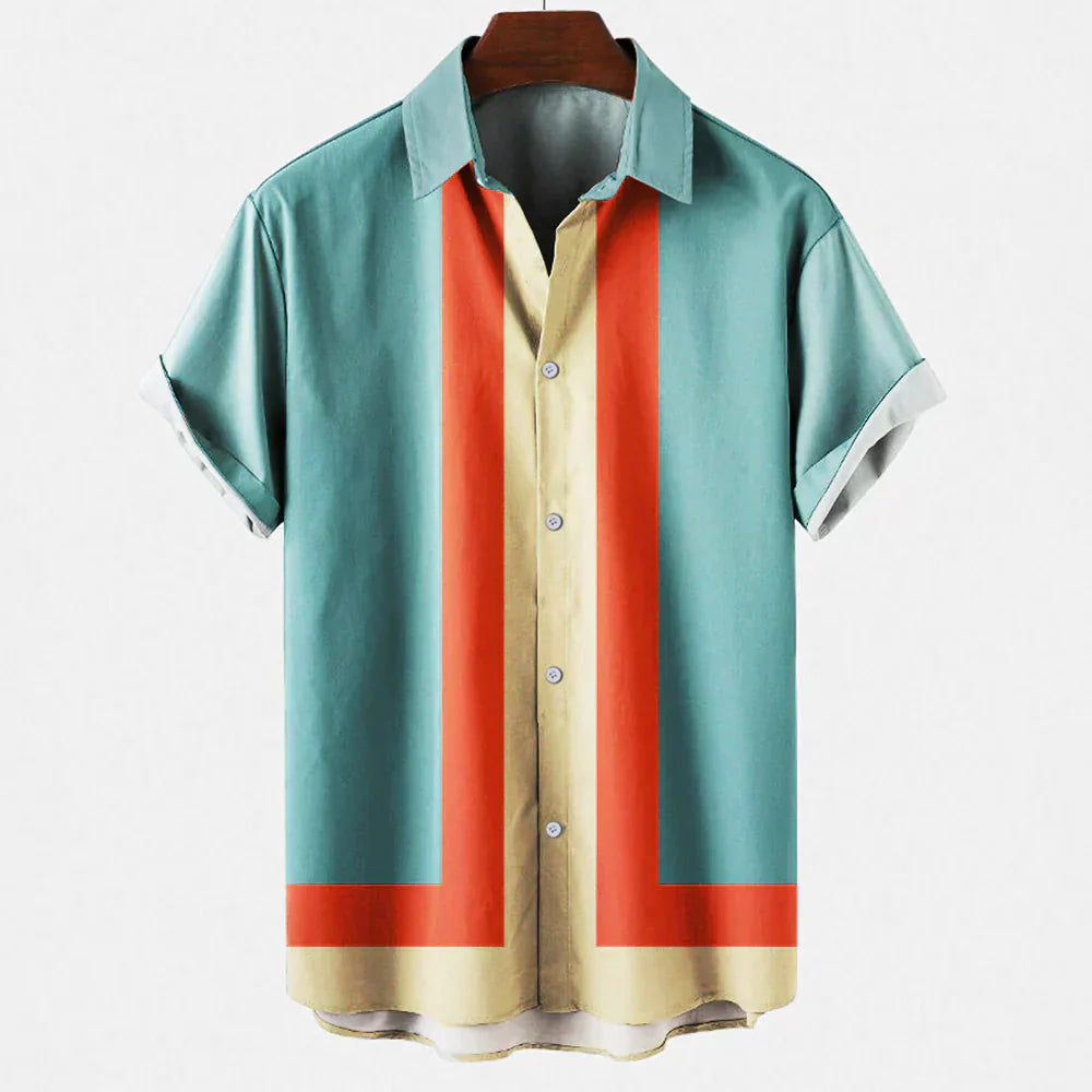 Bergbosch - Retro shirt met losse pasvorm