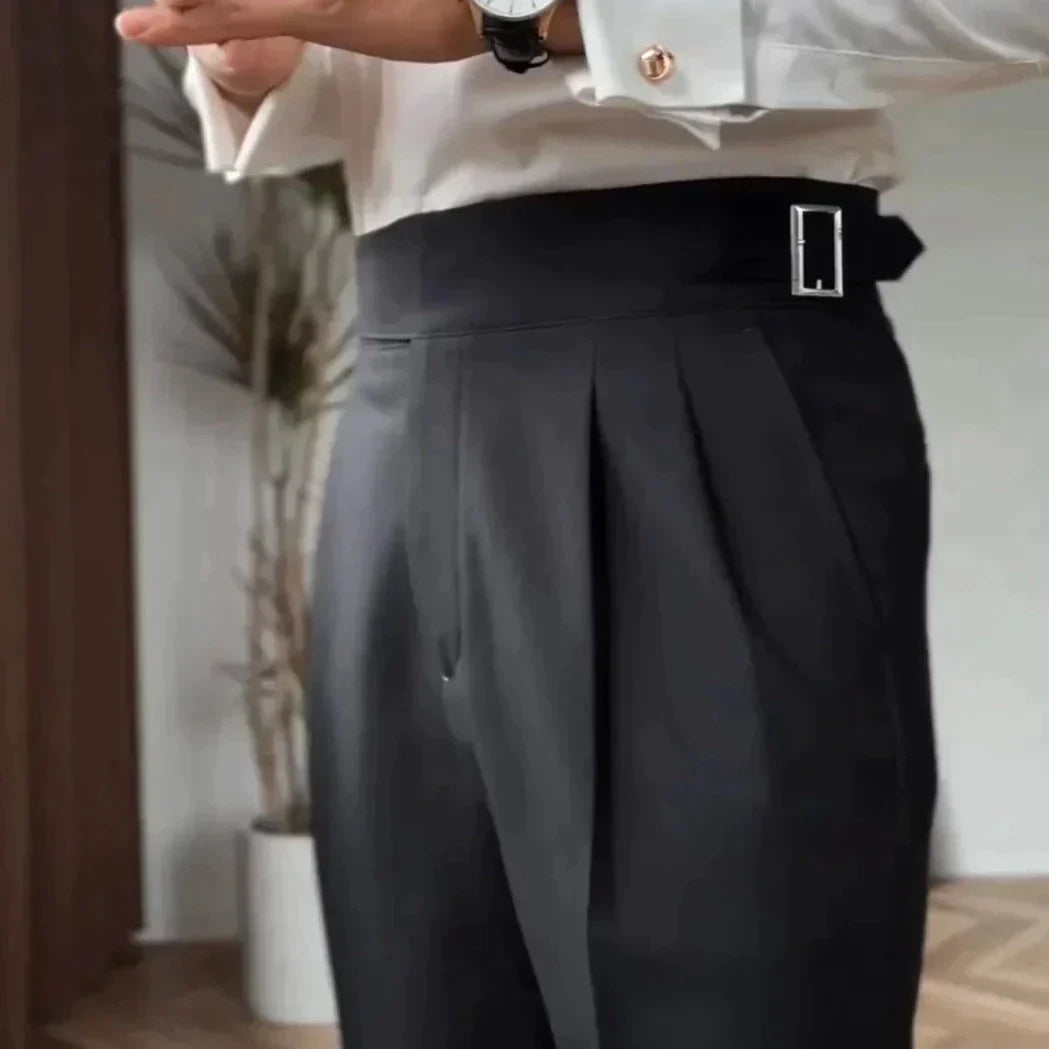 Klassieke Gespbroek - Tailored High-Waist voor Mannen