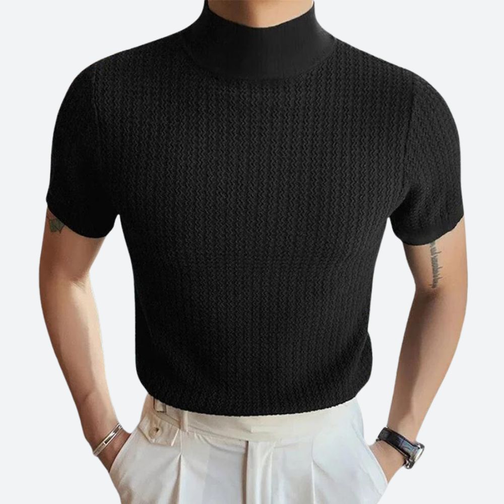 Josh | Slim-fit geribbeld T-shirt voor heren