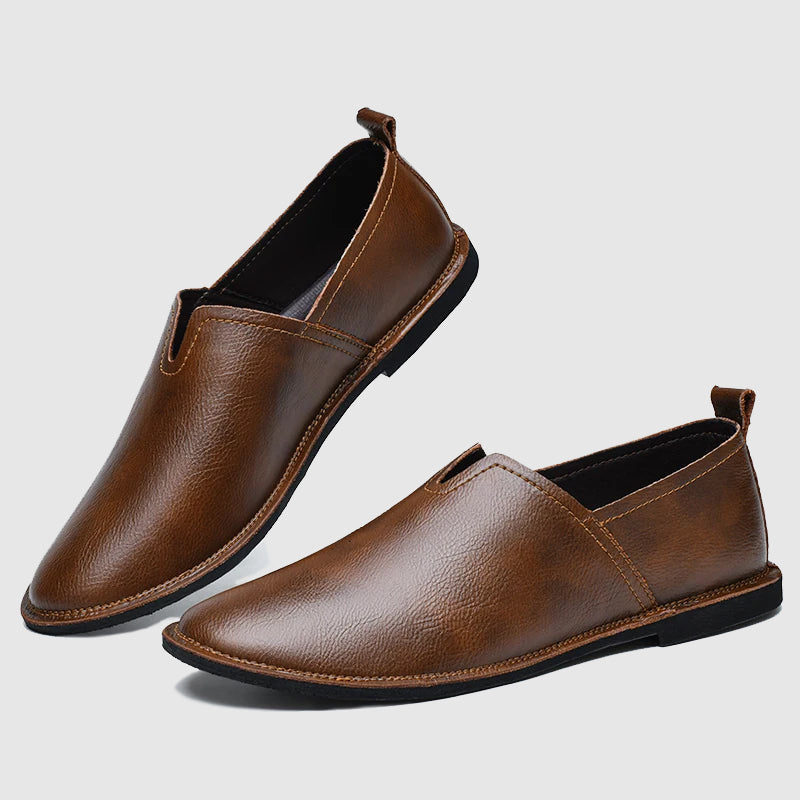 Sleek Leather Loafers - Tijdloze Stijl en Comfort
