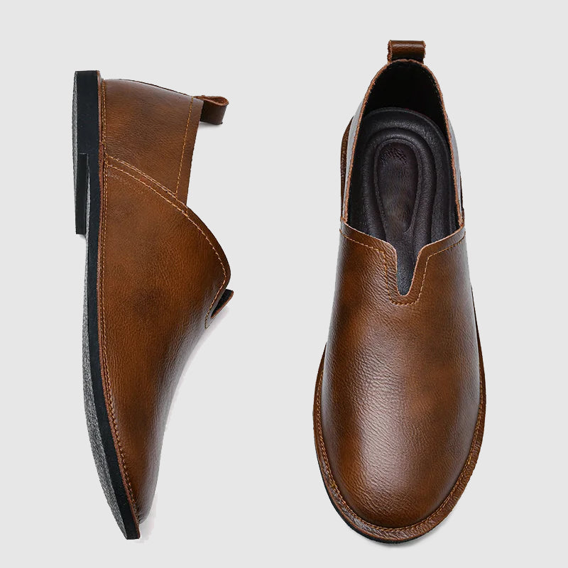 Sleek Leather Loafers - Tijdloze Stijl en Comfort