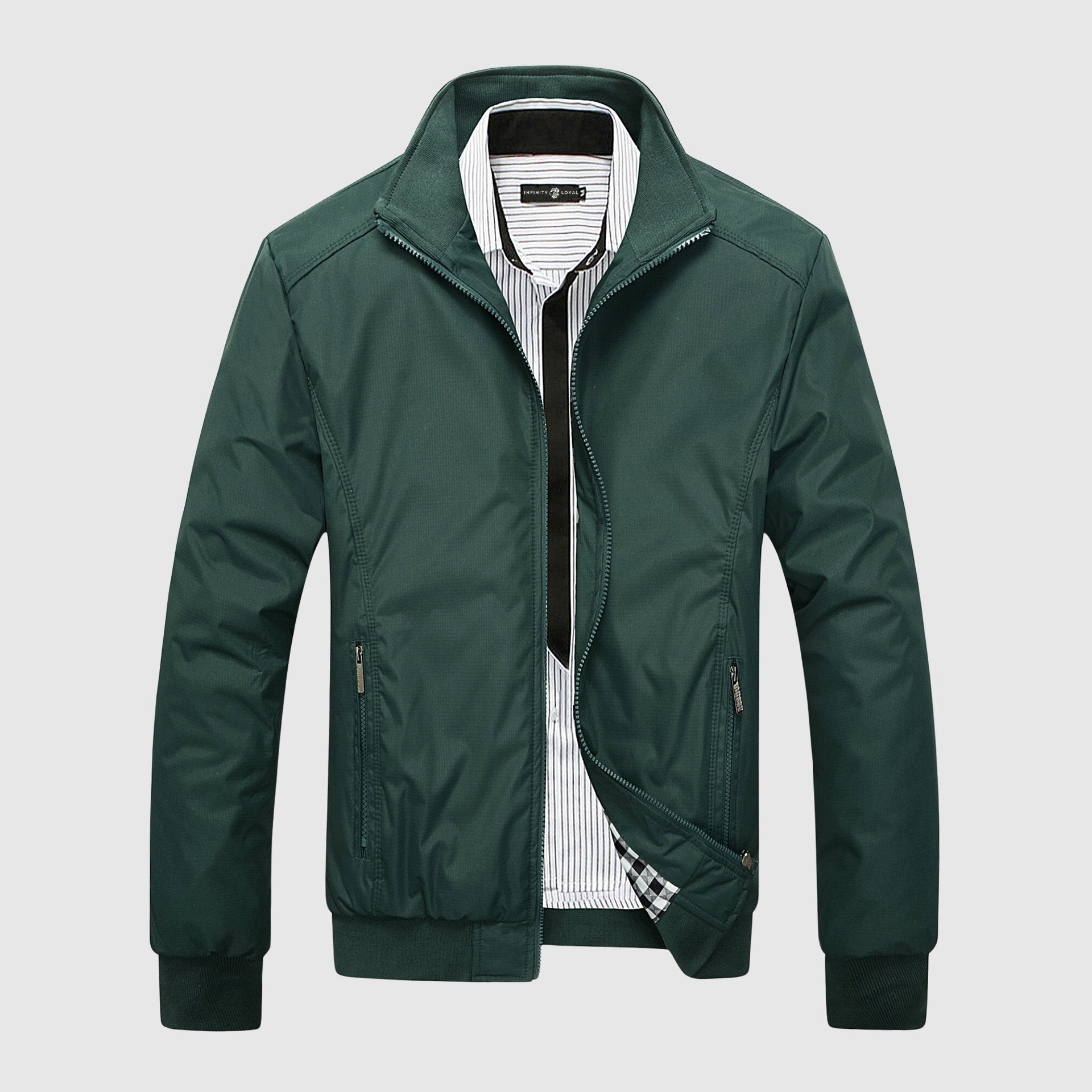 Casual Heren Herfstjack met Opstaande Kraag - Stijlvol en Warm