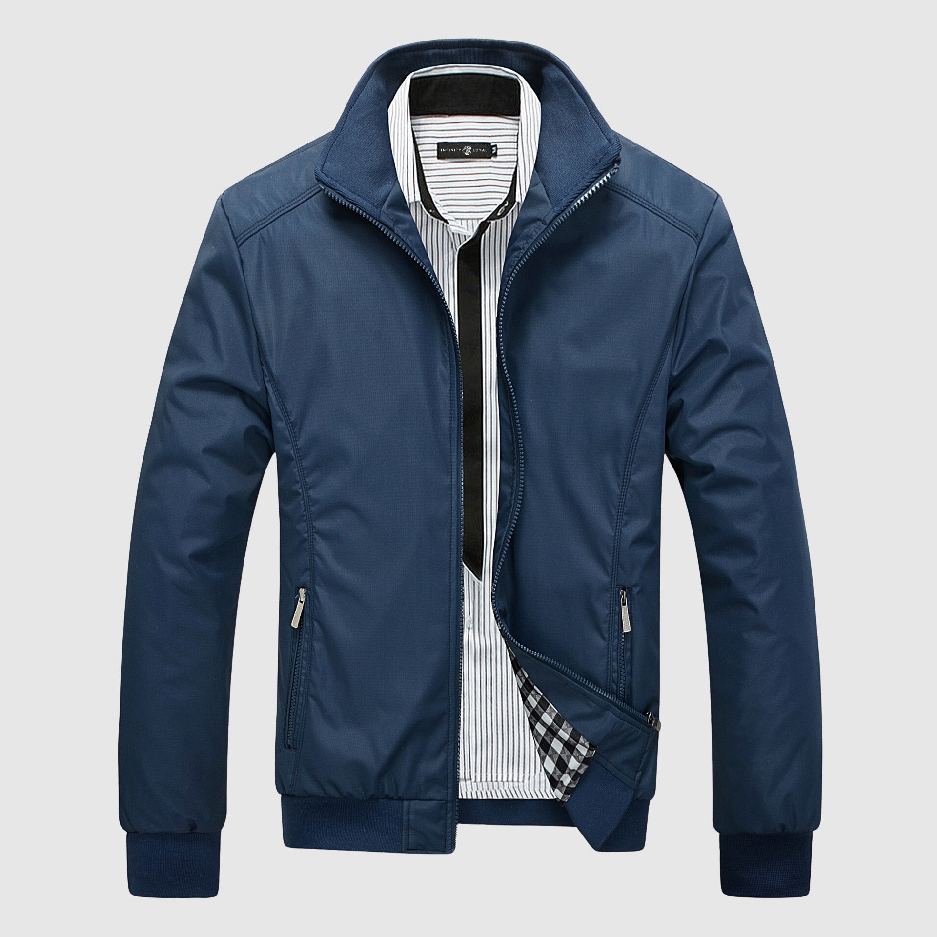 Casual Heren Herfstjack met Opstaande Kraag - Stijlvol en Warm