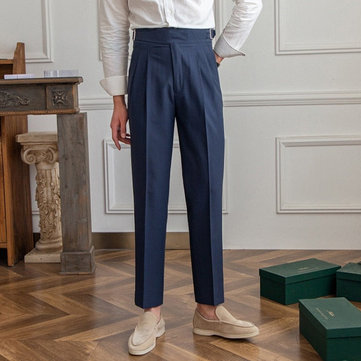 Klassieke Gespbroek - Tailored High-Waist voor Mannen