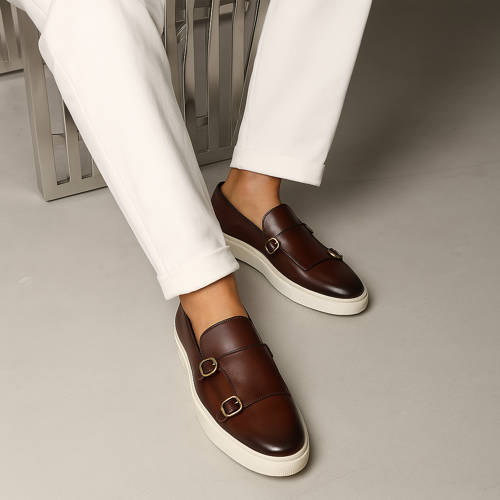 James - Leren Buckle Loafers