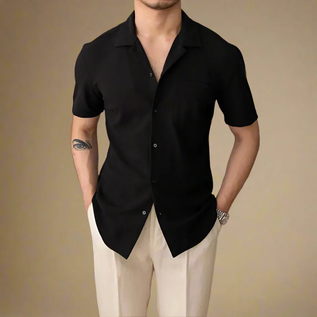 Noah | Casual Gebreid Korte Mouwen Shirt