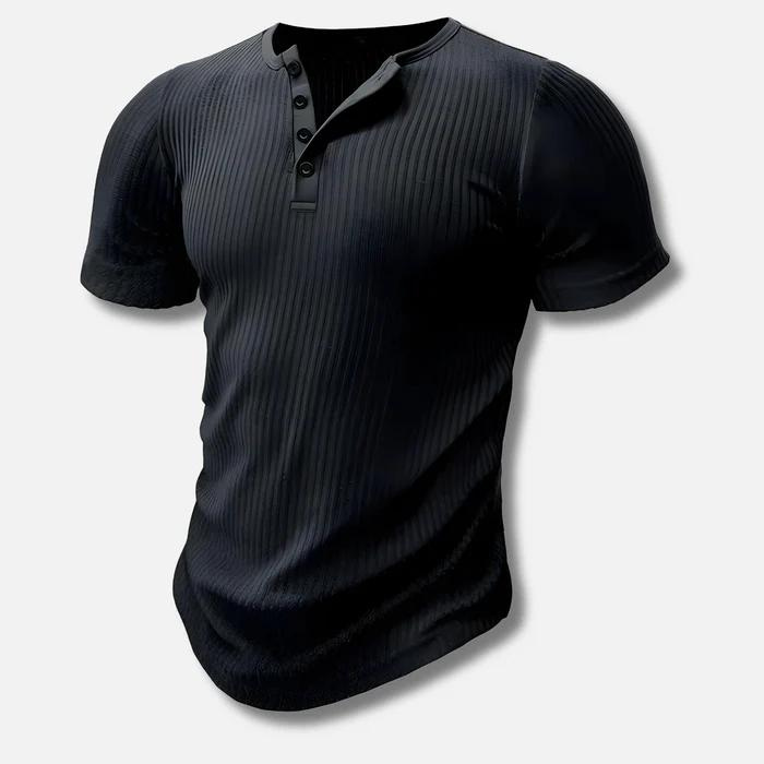 Muscle Fit Henley T-shirt voor Mannen