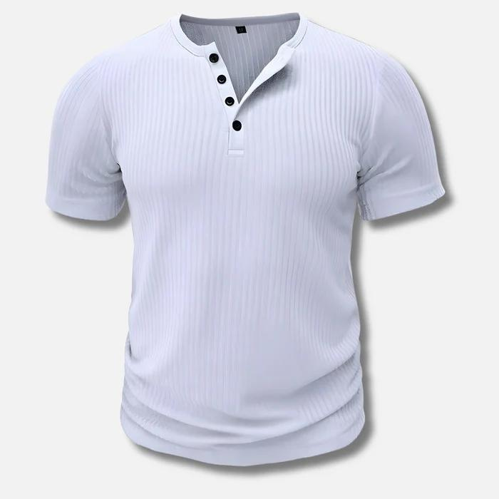 Muscle Fit Henley T-shirt voor Mannen