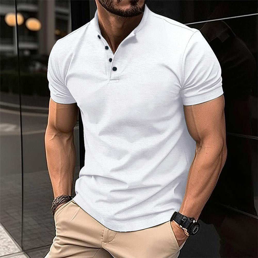 Elite Musclefit Polo met Knoopsluiting