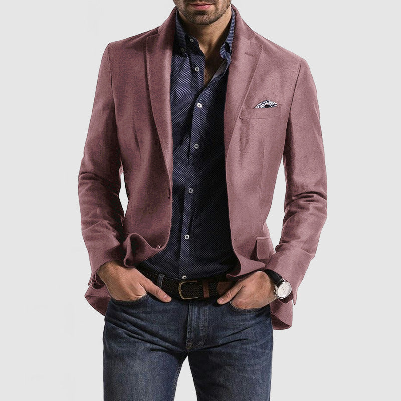 Heren Blazer met Eén Rij Knopen - Stijlvol, Getailleerd