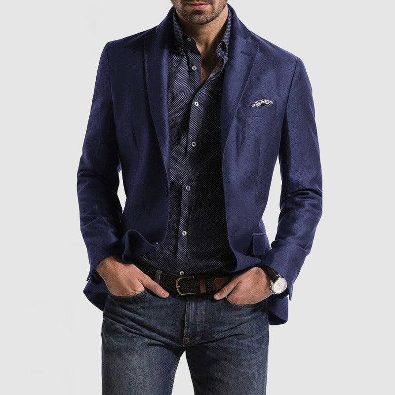 Heren Blazer met Eén Rij Knopen - Stijlvol, Getailleerd