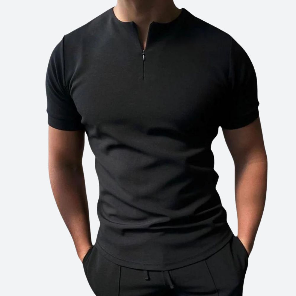 Bergbosch | Casual T-shirt met rits voor heren