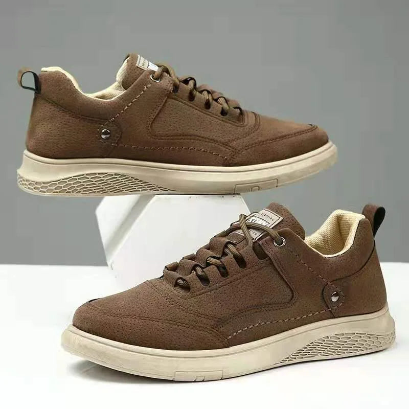 Heren Minimalistische Suède Sneakers – Stijlvol en Comfortabel