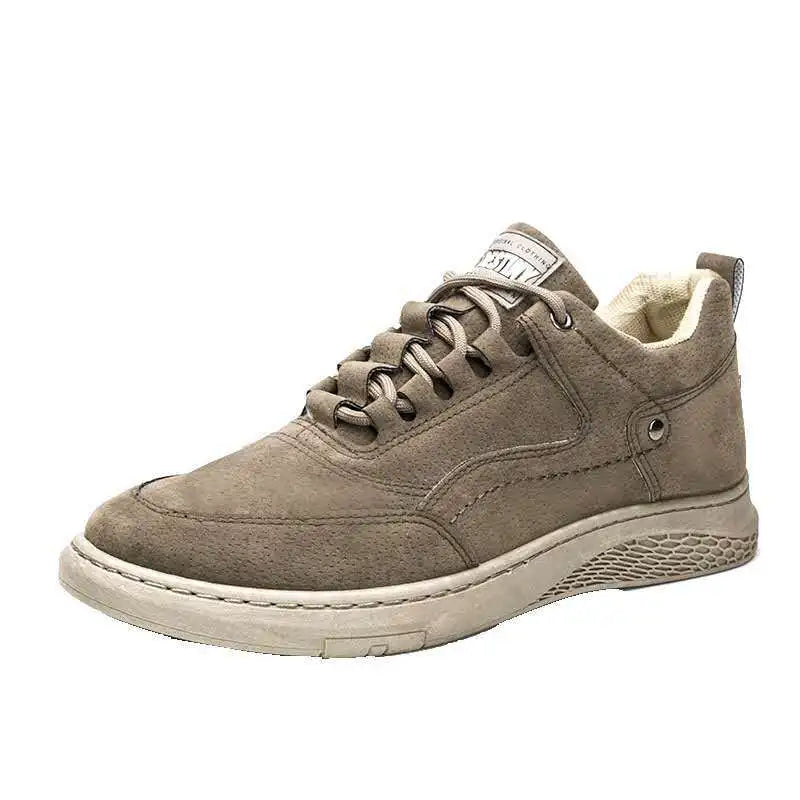 Heren Minimalistische Suède Sneakers – Stijlvol en Comfortabel
