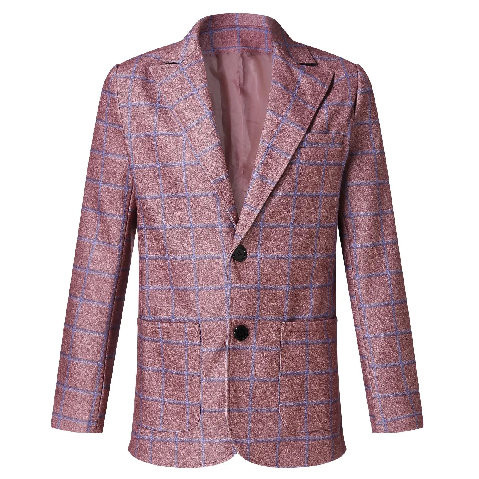Geruit Slim Fit Colbert β Tweeknoopstijl