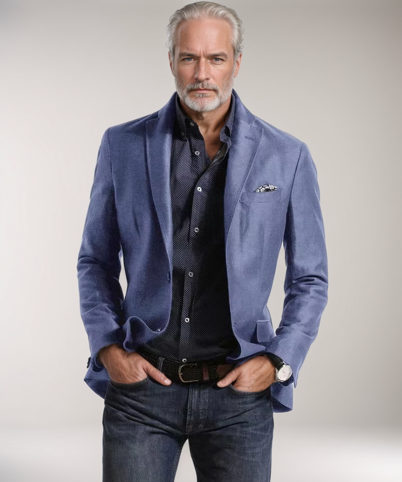 Heren Blazer met Eén Rij Knopen - Stijlvol, Getailleerd