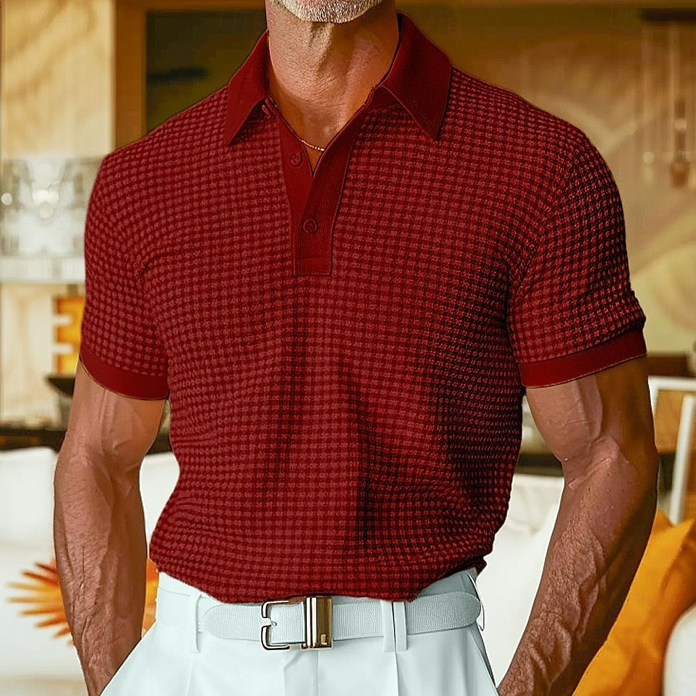 Antoine - Waffle Polo Shirt