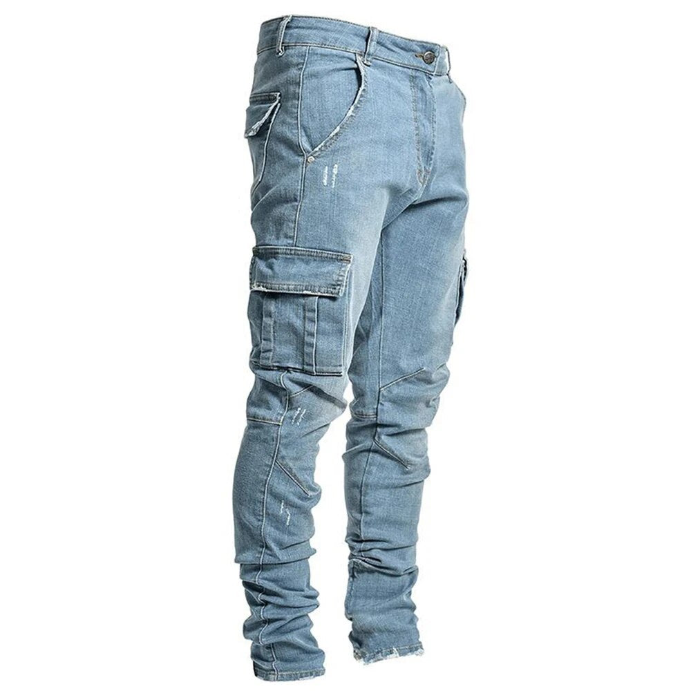 Stijlvolle Denim Cargo Broek