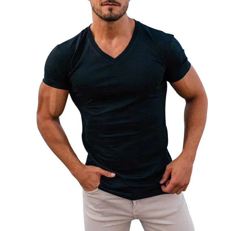 Koen - Slim-Fit V-hals t-shirt