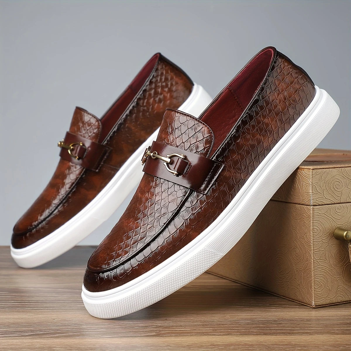 Hugo | Italiaanse leren loafers voor stijlvolle mannen
