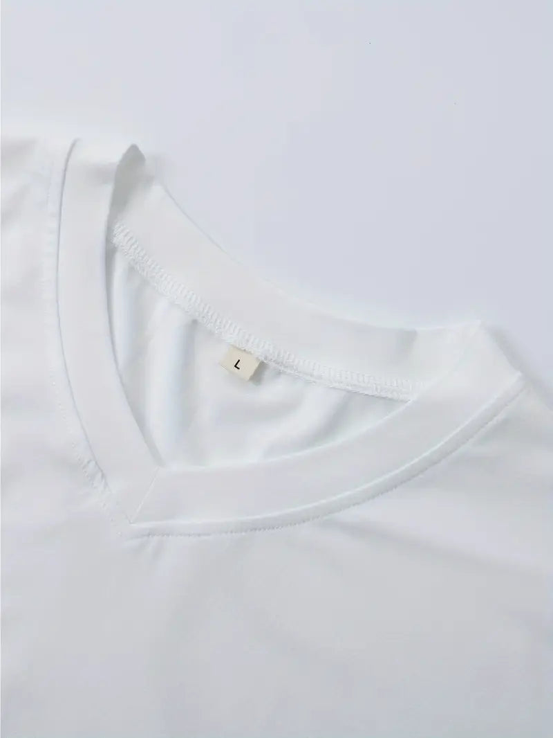 V-hals t-shirt - 100% katoen
