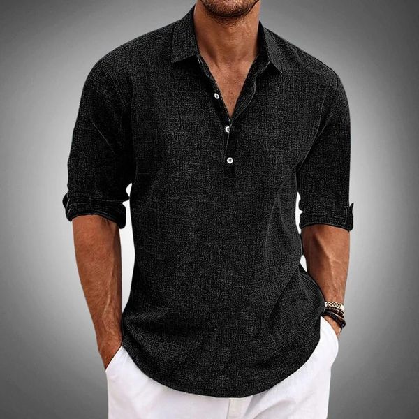 Elegant linnen shirt met kraag