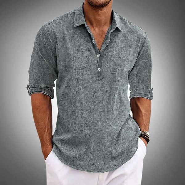Elegant linnen shirt met kraag