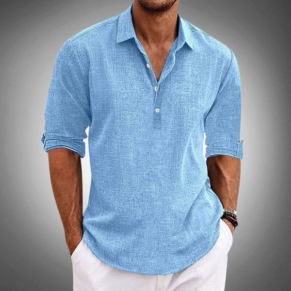 Elegant linnen shirt met kraag