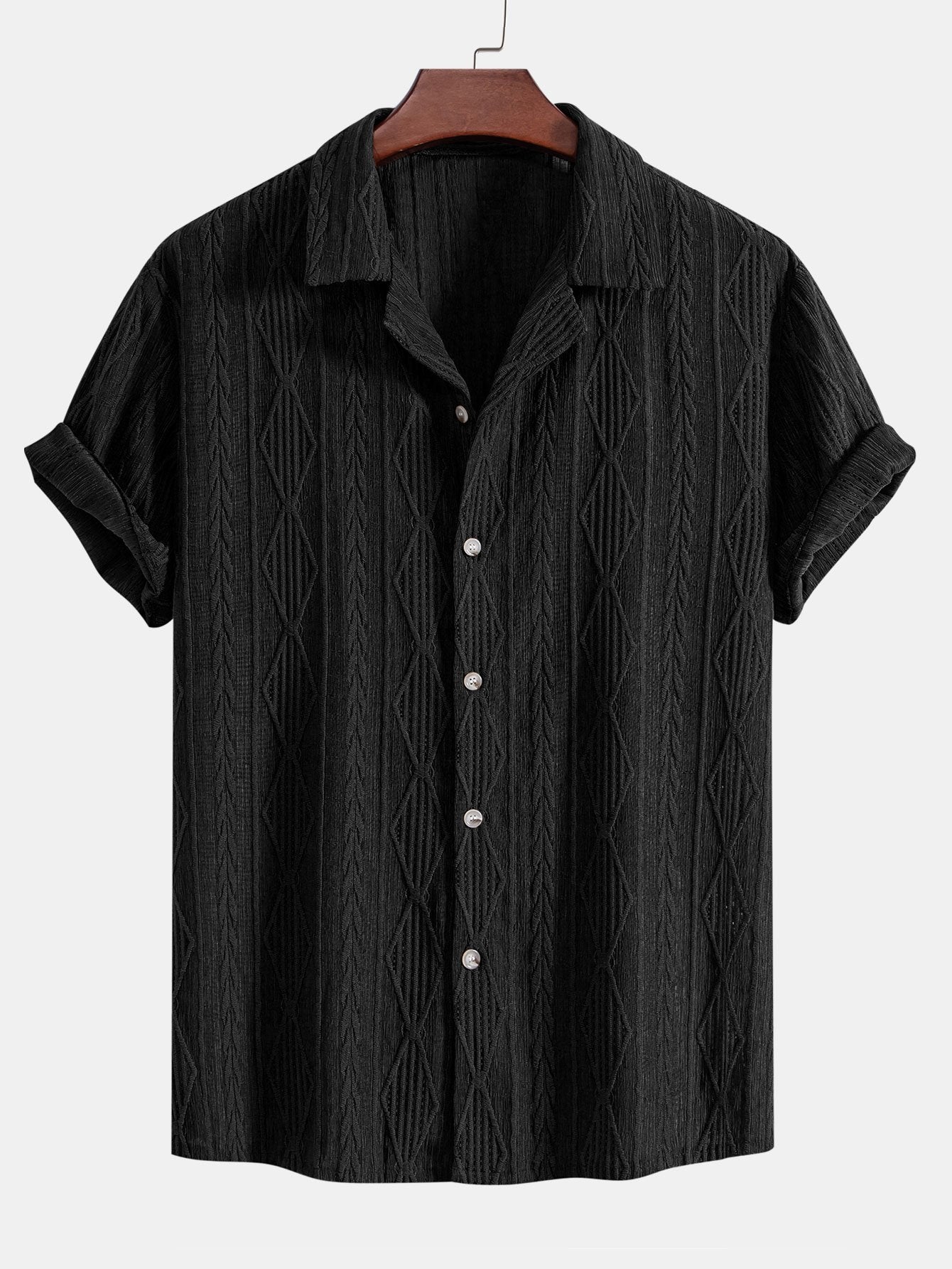 Casual Jacquard Shirt met Textuur