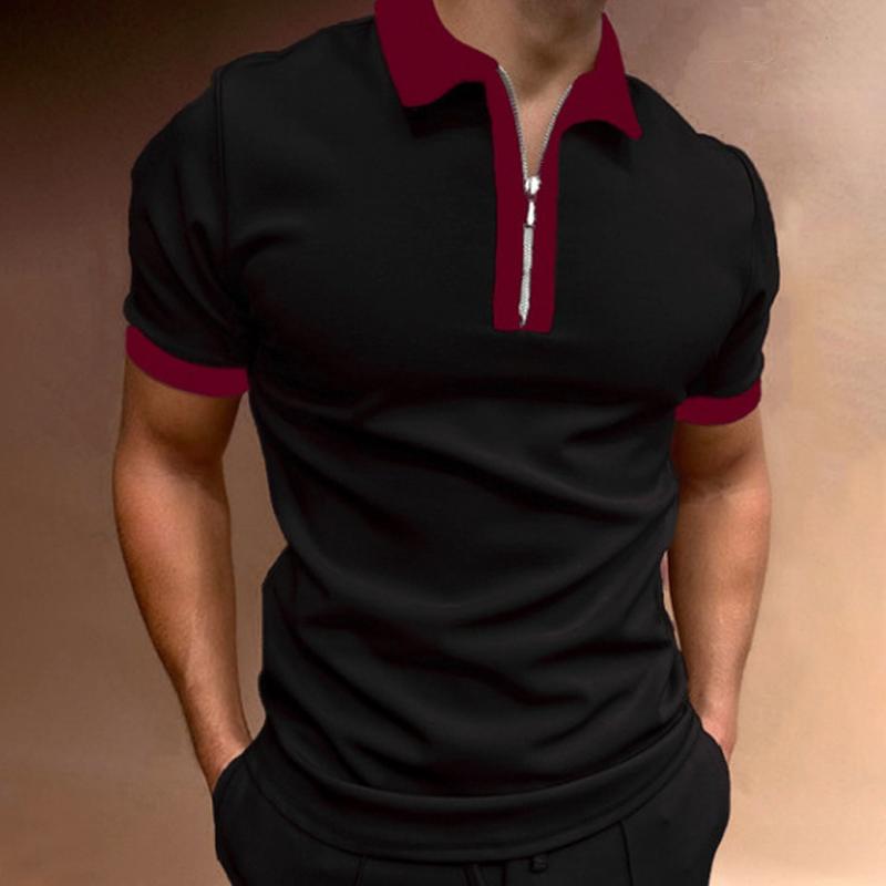 Slim Fit Rits Lapel Poloshirt