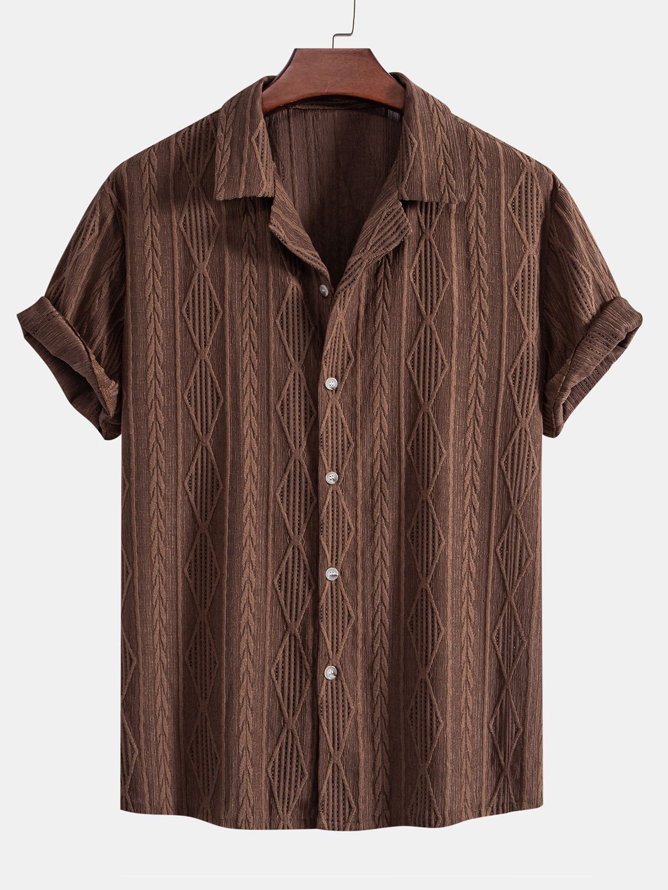 Casual Jacquard Shirt met Textuur