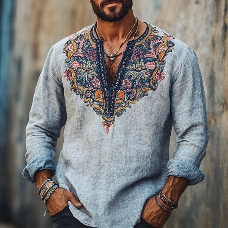 Dirk | Bohemian zomershirt voor heren