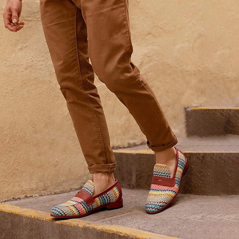 Premium gekleurde loafers voor heren