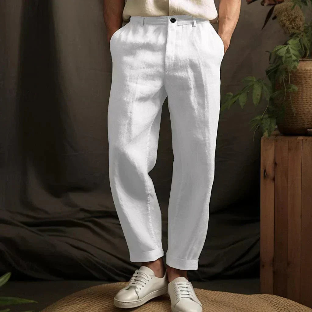 Casual Zomer Linnen Broek voor Mannen