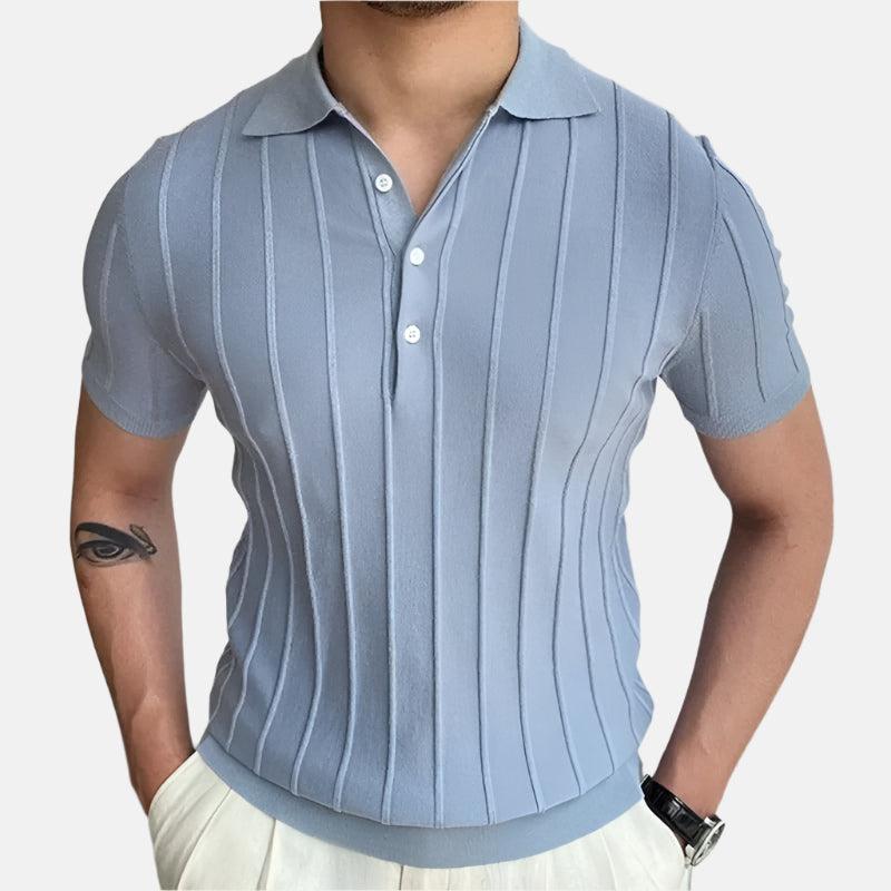 Milan | Klassiek Gestreept Korte Mouwen Polo Shirt