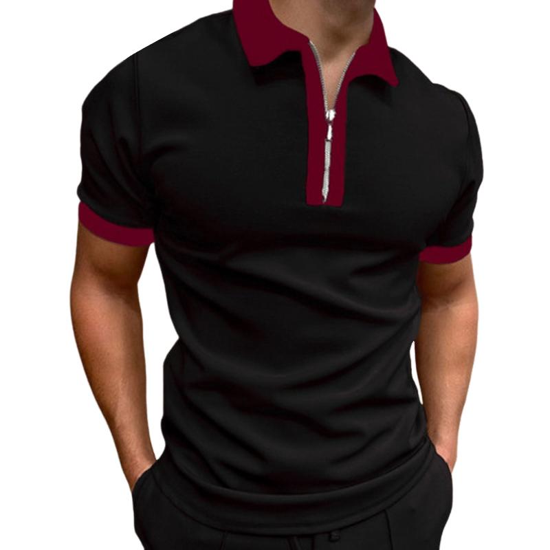 Slim Fit Rits Lapel Poloshirt