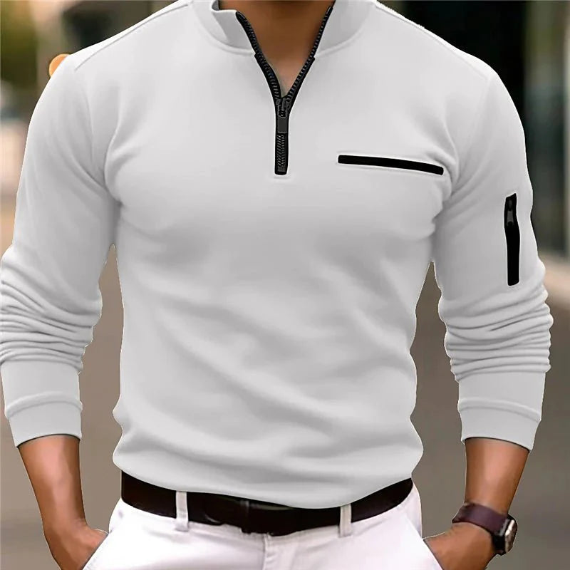 Luxe Polo met Quarter-Zip