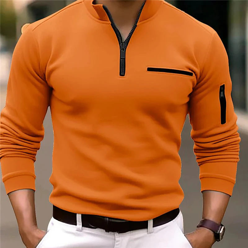 Luxe Polo met Quarter-Zip