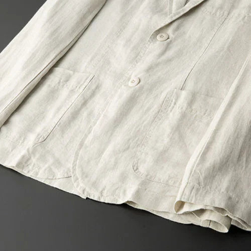 Lichtgewicht Linnen Blazer Met Stijlvolle Zomerlook