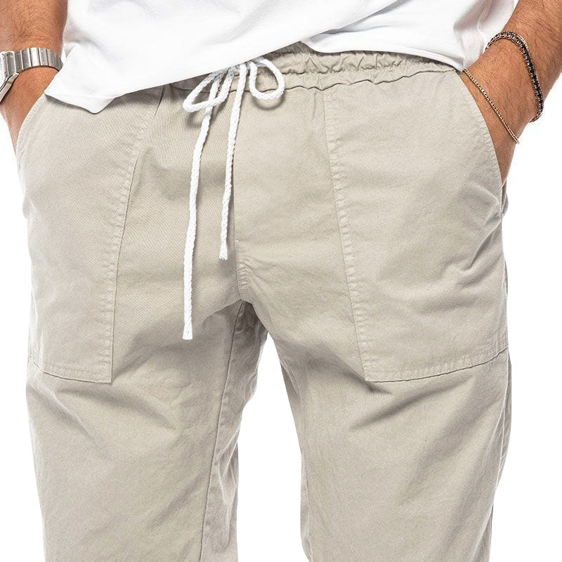Casual en Comfortabele Herenbroek met Micro-Stretch voor Dagelijks Gebruik