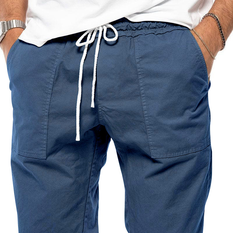 Casual en Comfortabele Herenbroek met Micro-Stretch voor Dagelijks Gebruik